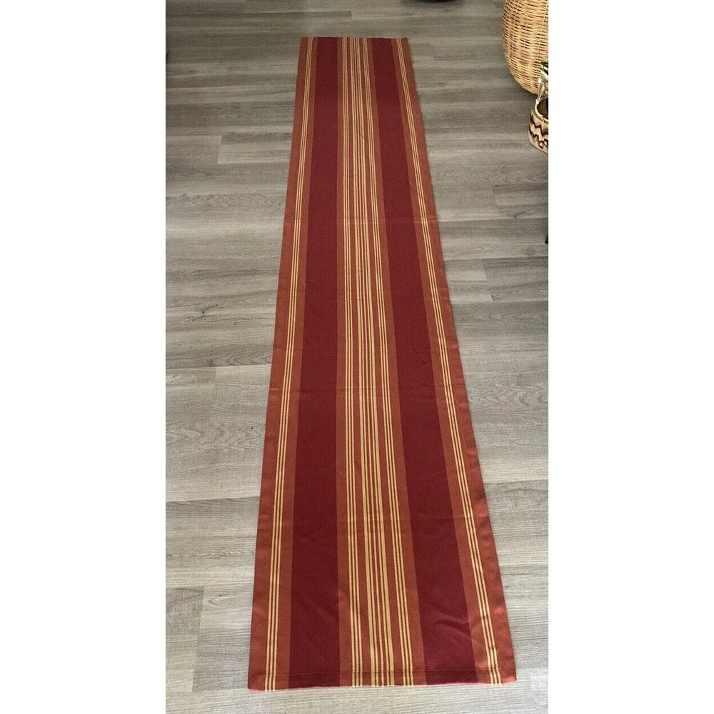 Pottery Barn Red stripe Table Runner extra long NWOT 18x108